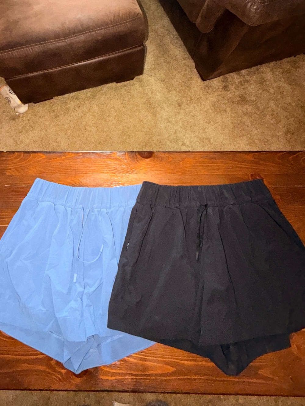 all in motion Women's Dual-Pack shorts - Black & Light Blue
